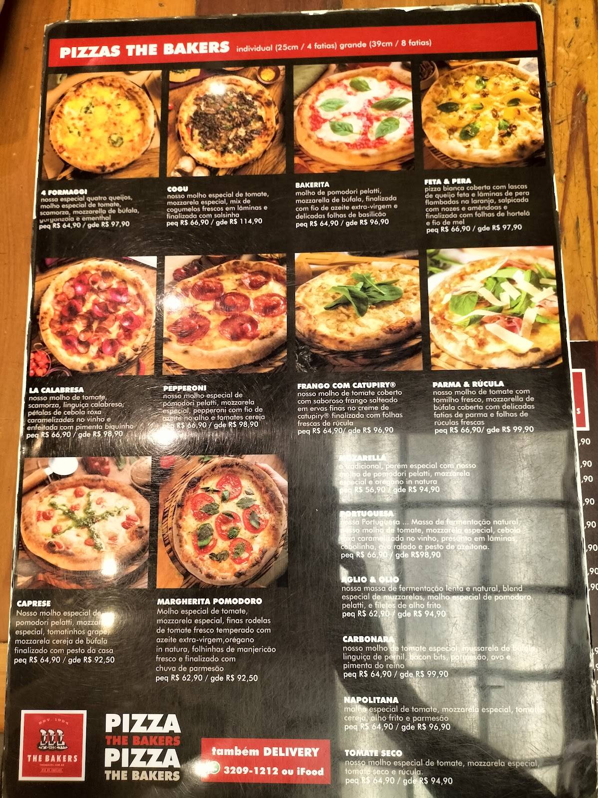 The Bakers cardápio