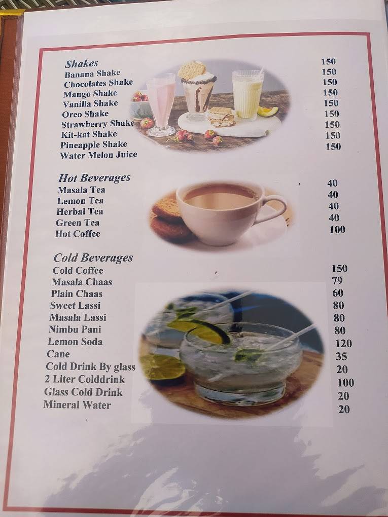 The Birsani Cafe menu