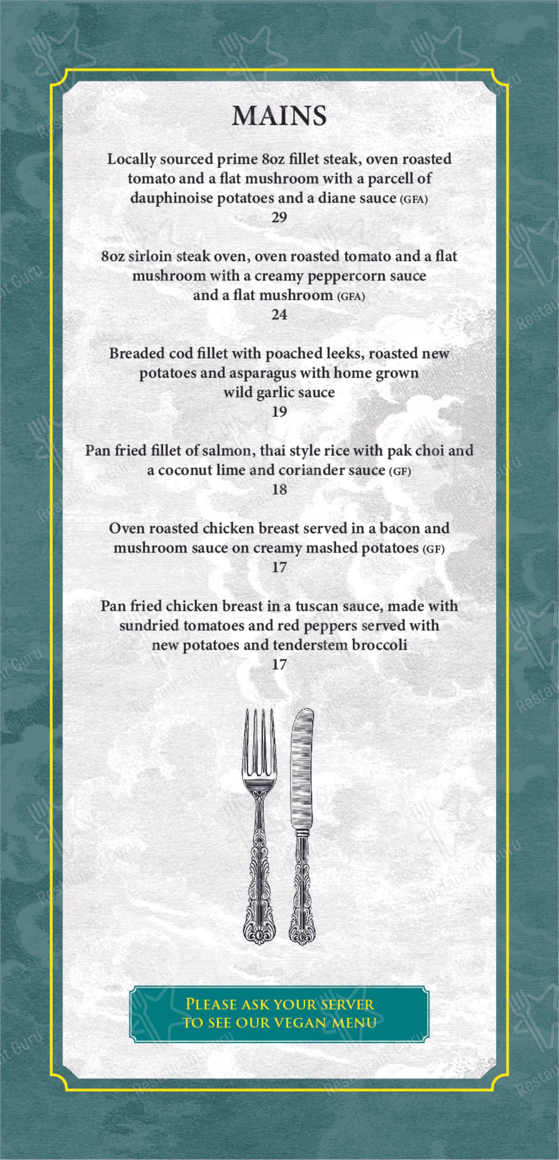 Menu at The Brit Pub, Port Talbot