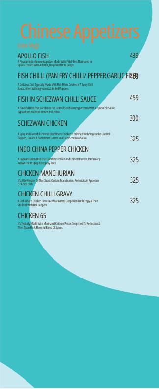 The Food Island menu