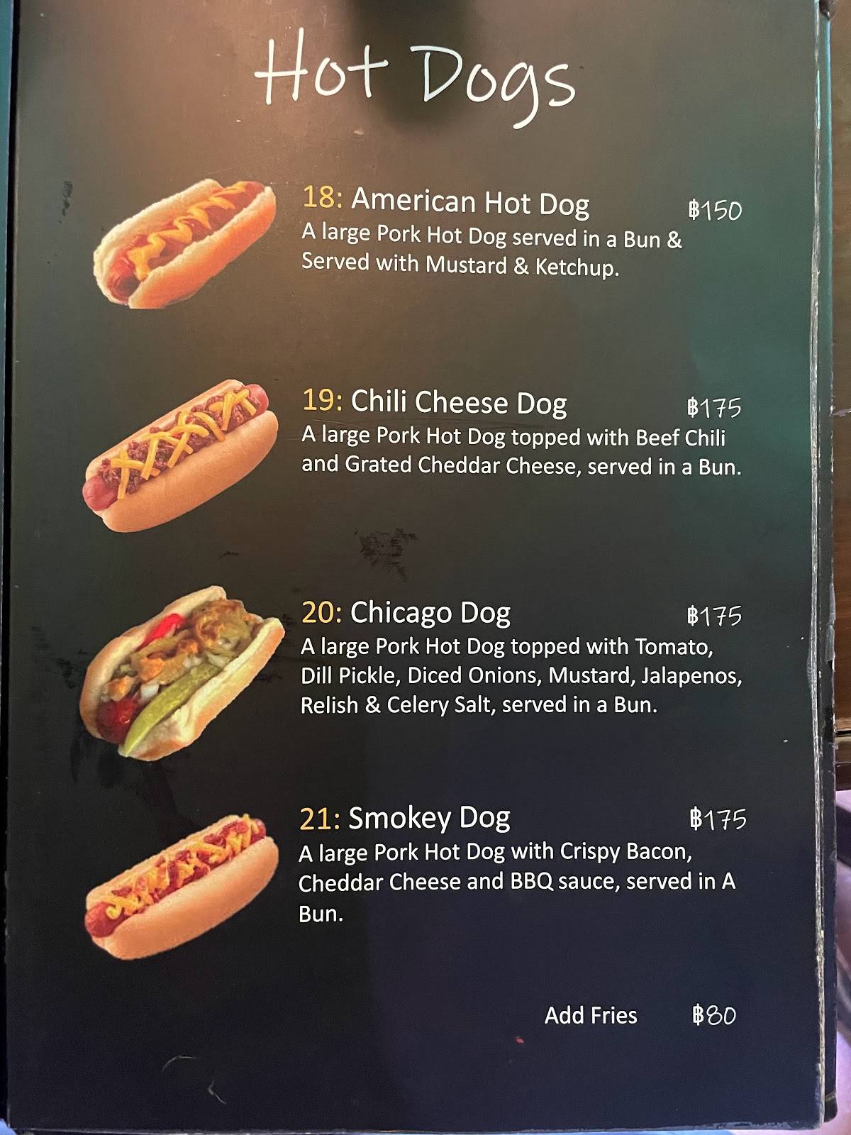 Menu at The Game American Sports Bar & Restaurant, Bangkok