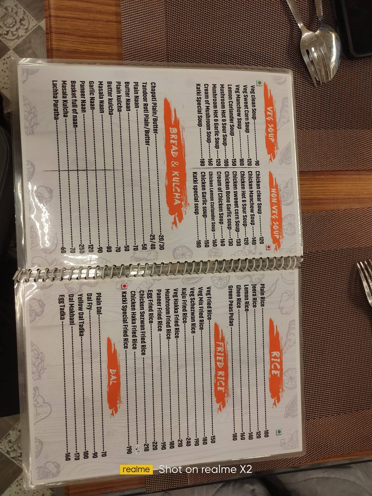 The Katki Restro & Cafe menu