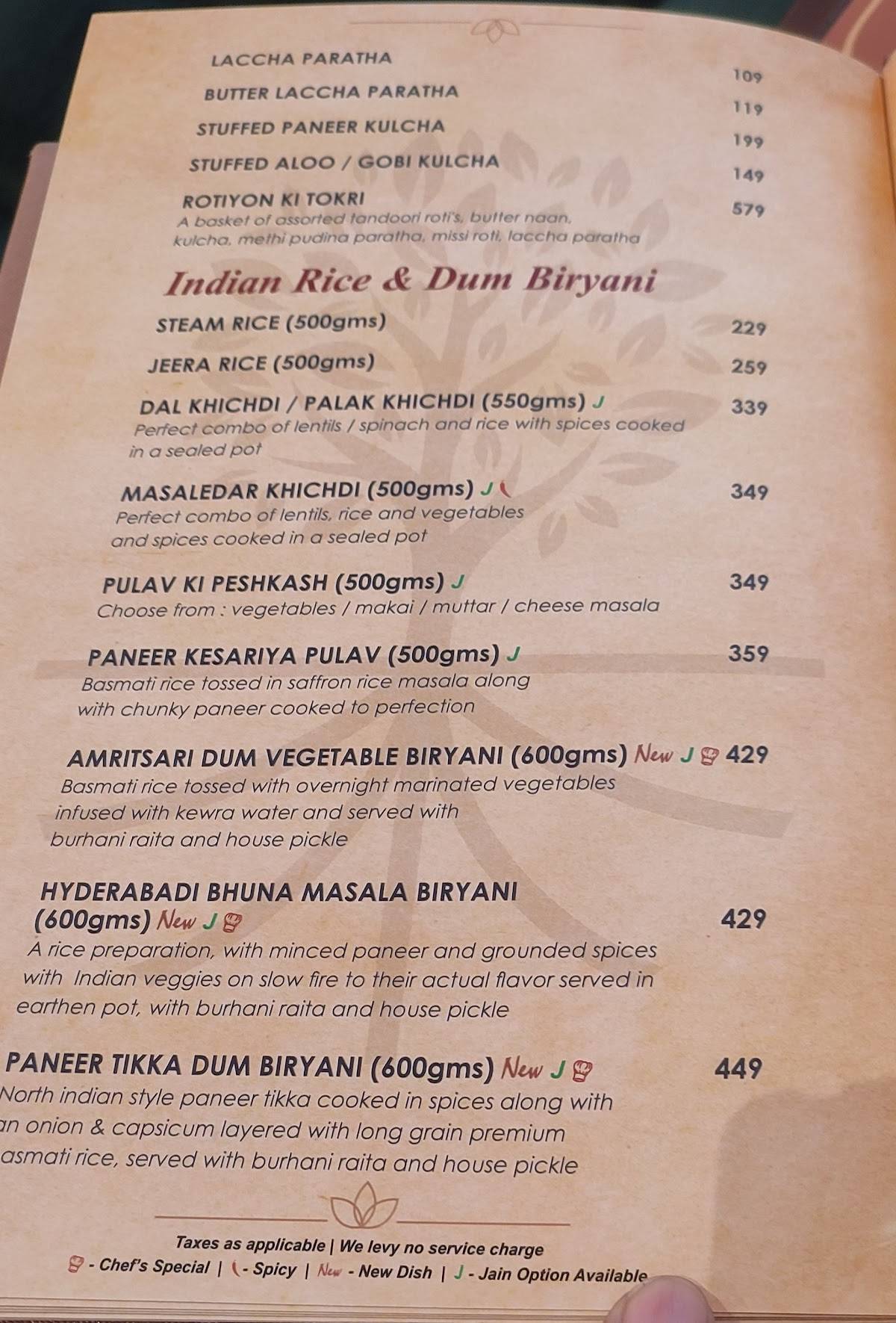 The Mango County Restaurant & Banquet menu