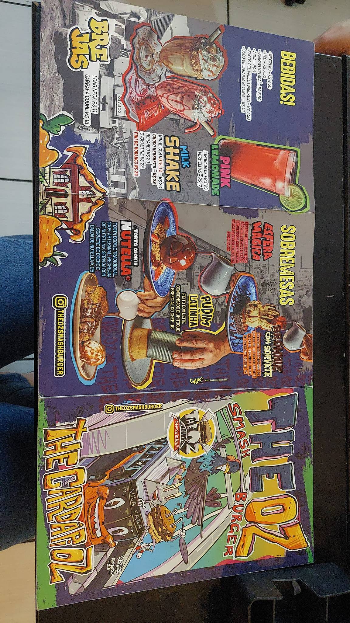 The Oz Smash Burger cardápio