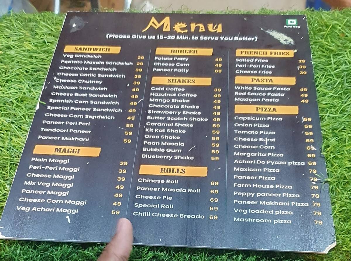 The Sandwich Box menu