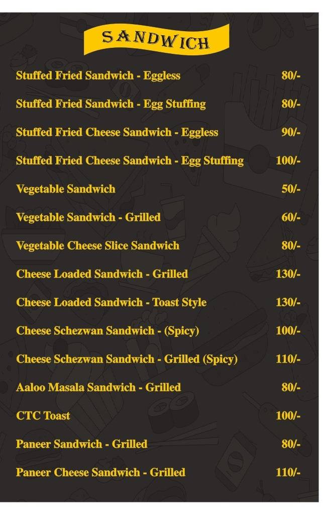 Menu at The Sandwich Hut, Ghaziabad