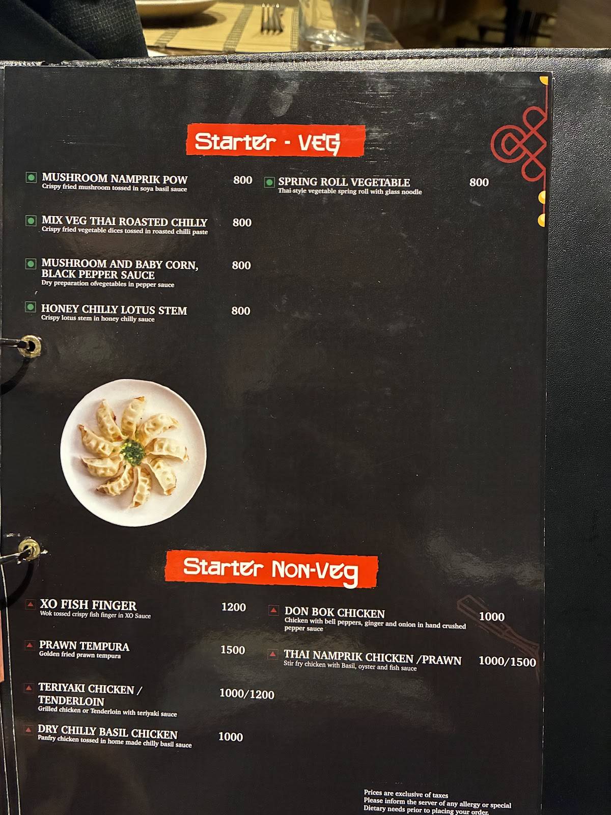 The Scallion menu