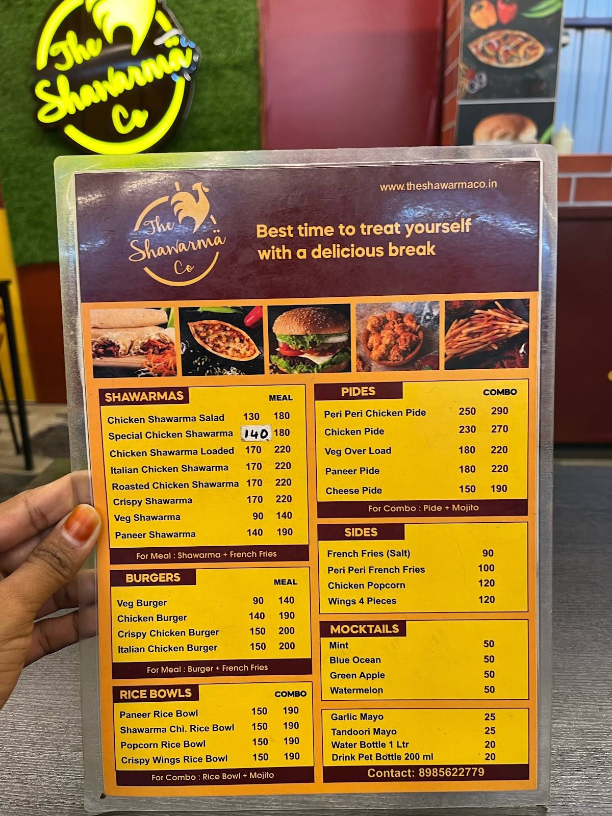 The Shawarma Co menu