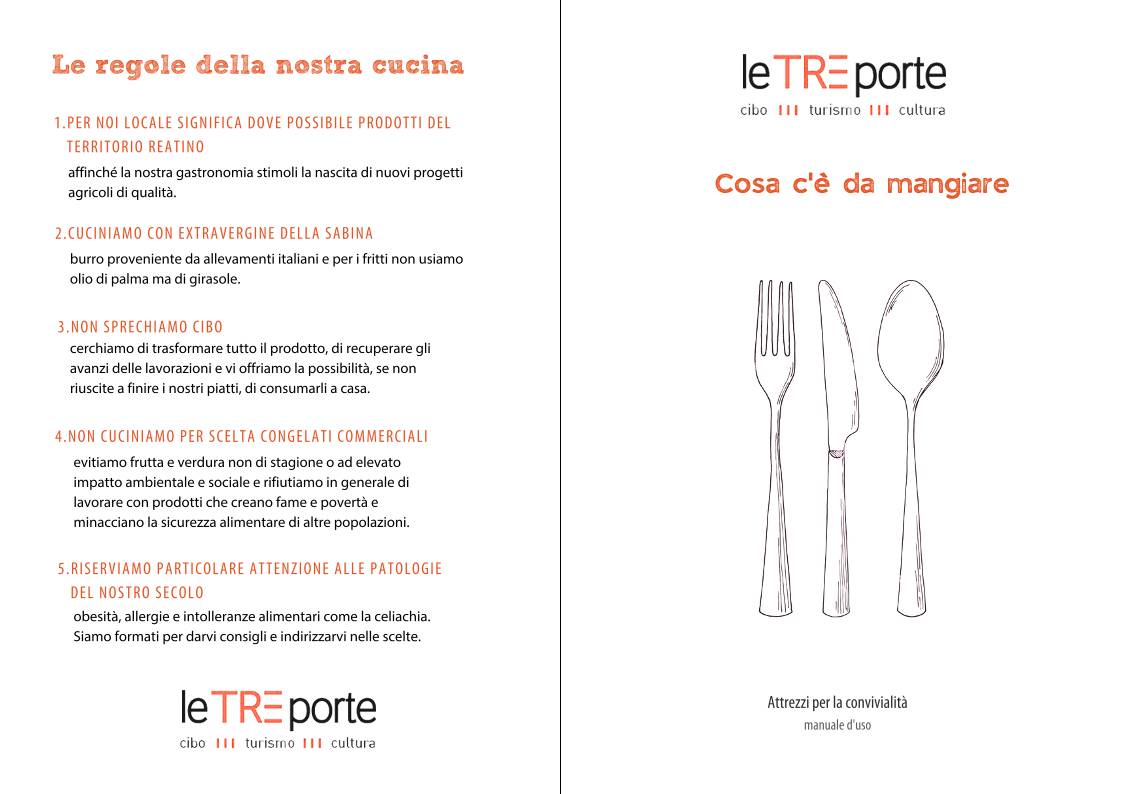 Menu di Le Tre Porte 