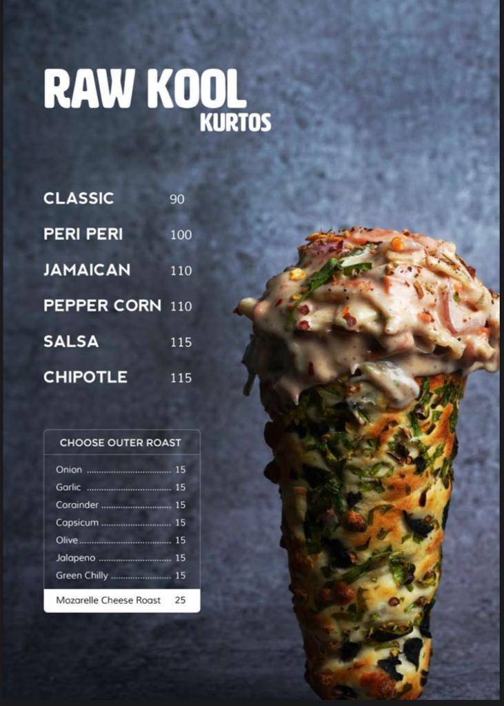 The kurtosh Vadodara menu