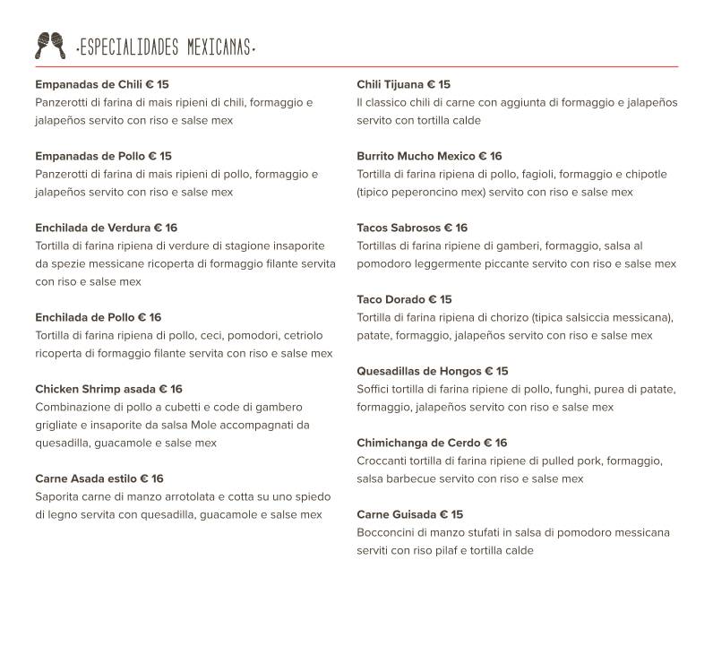 Menu di Tijuana Cafe' 2.0 