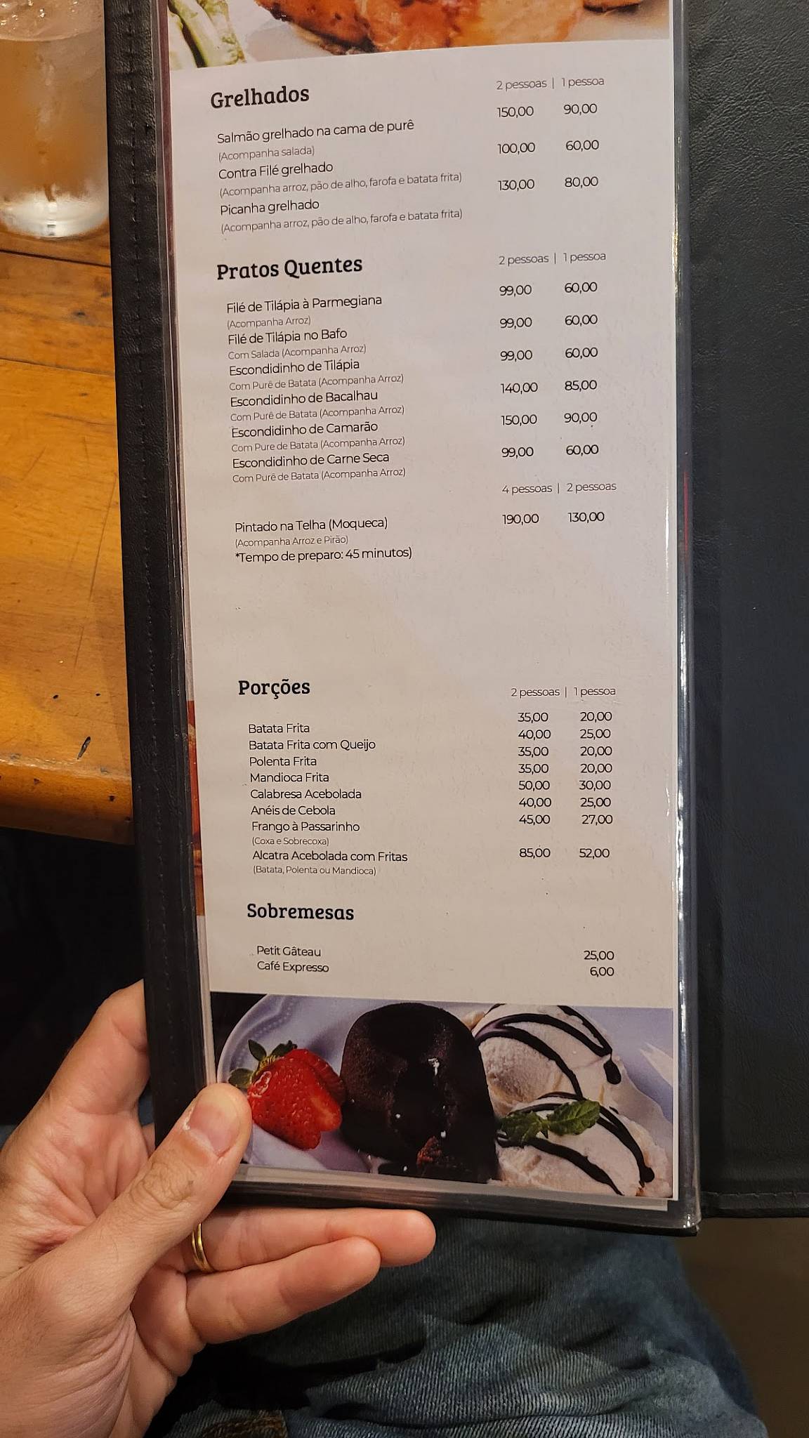 Toca do Peixe cardápio