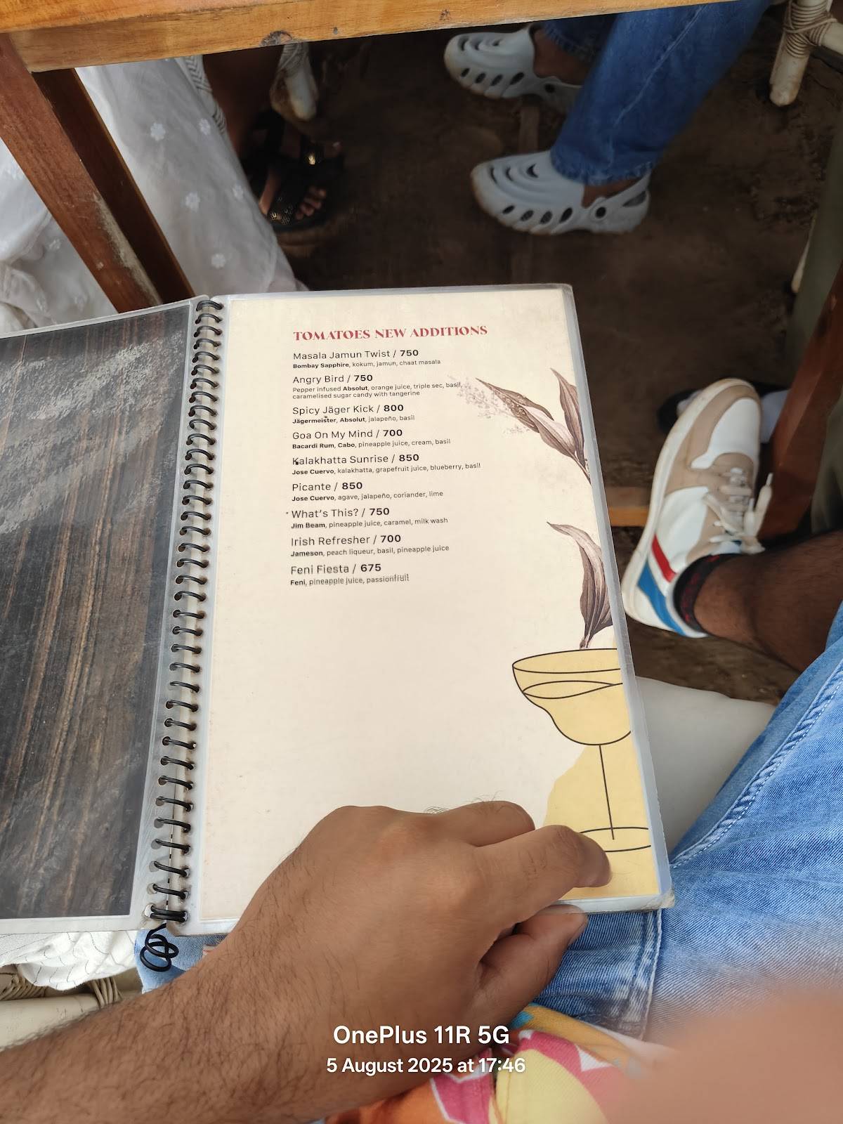 Tomatos Seaside Restaurant in Morjim, Goa menu