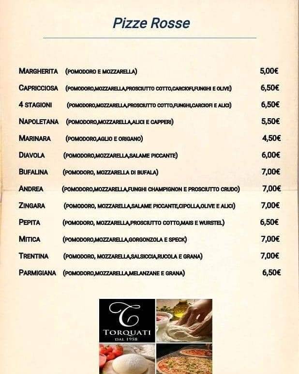 Menu di Bar Enoteca Ristorante Torquati