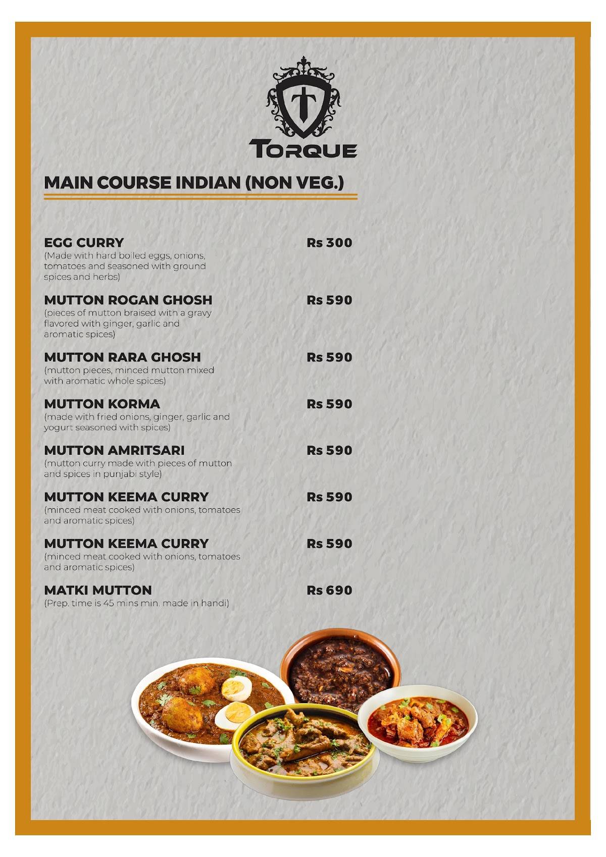 Torque menu