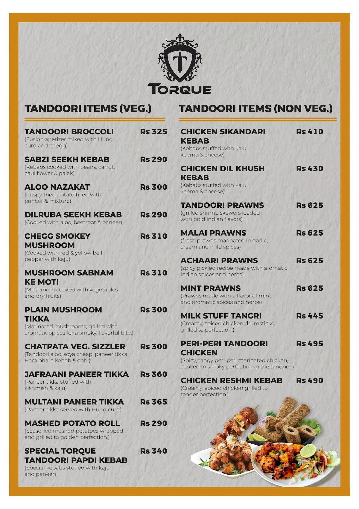 Torque menu