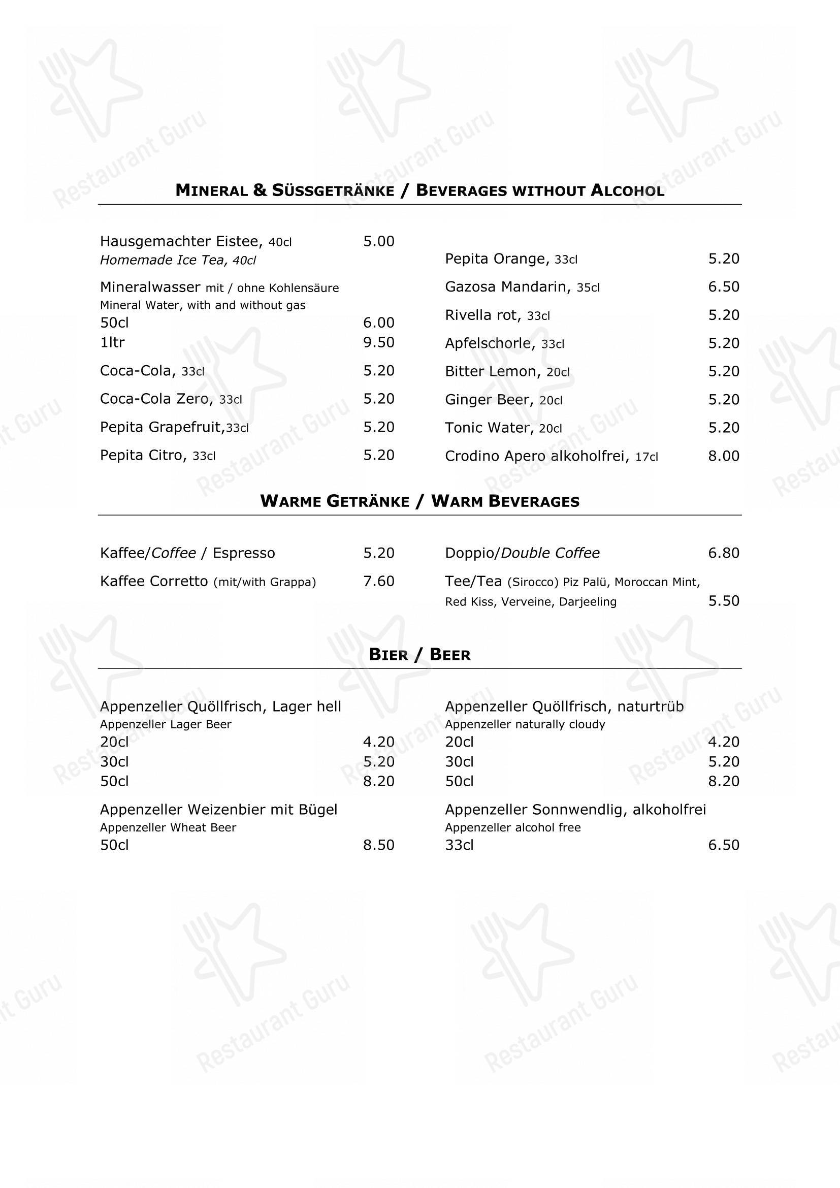 Menu per Torstübli ristorante