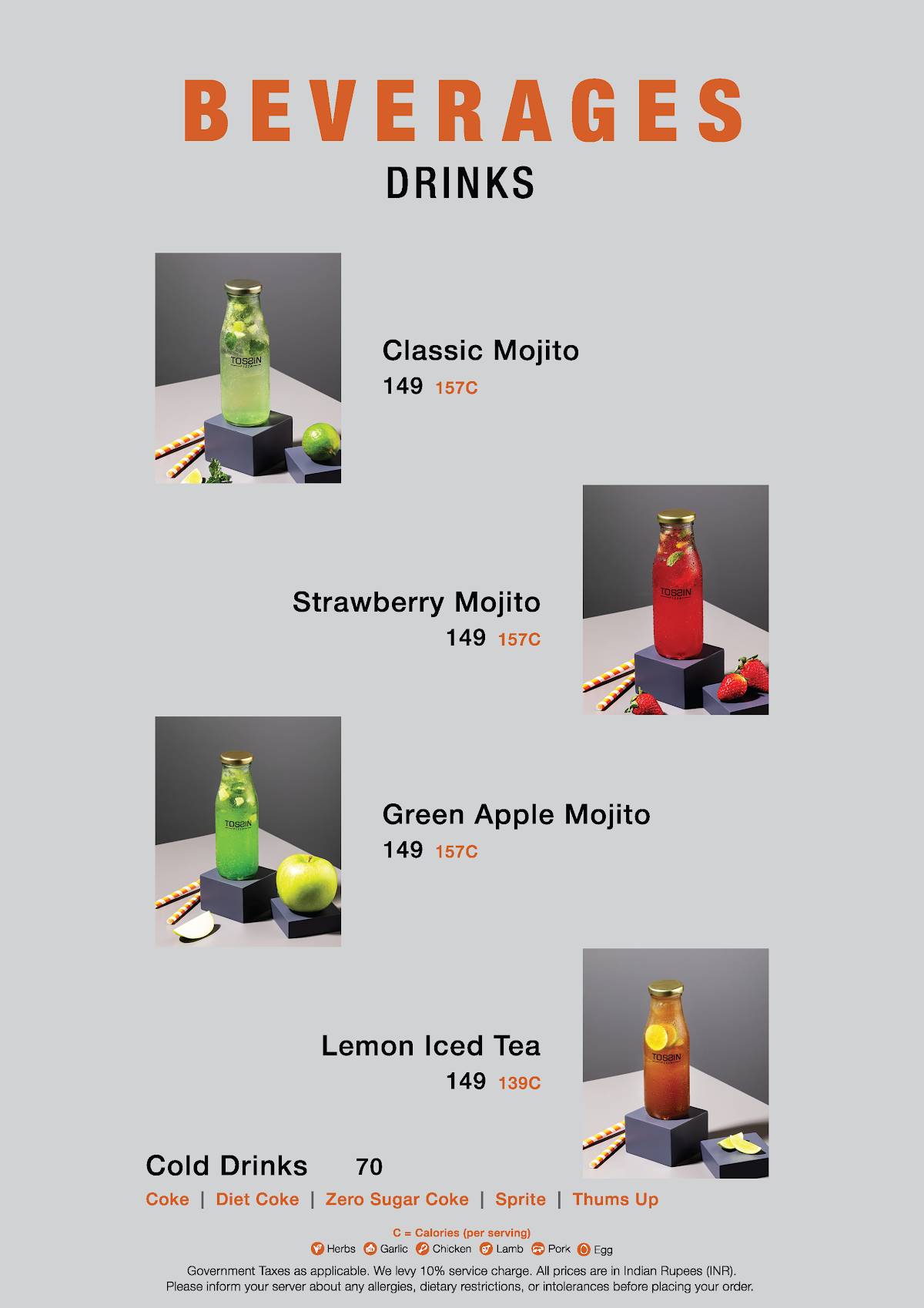 Tossin Pizza Downtown Gurgaon menu