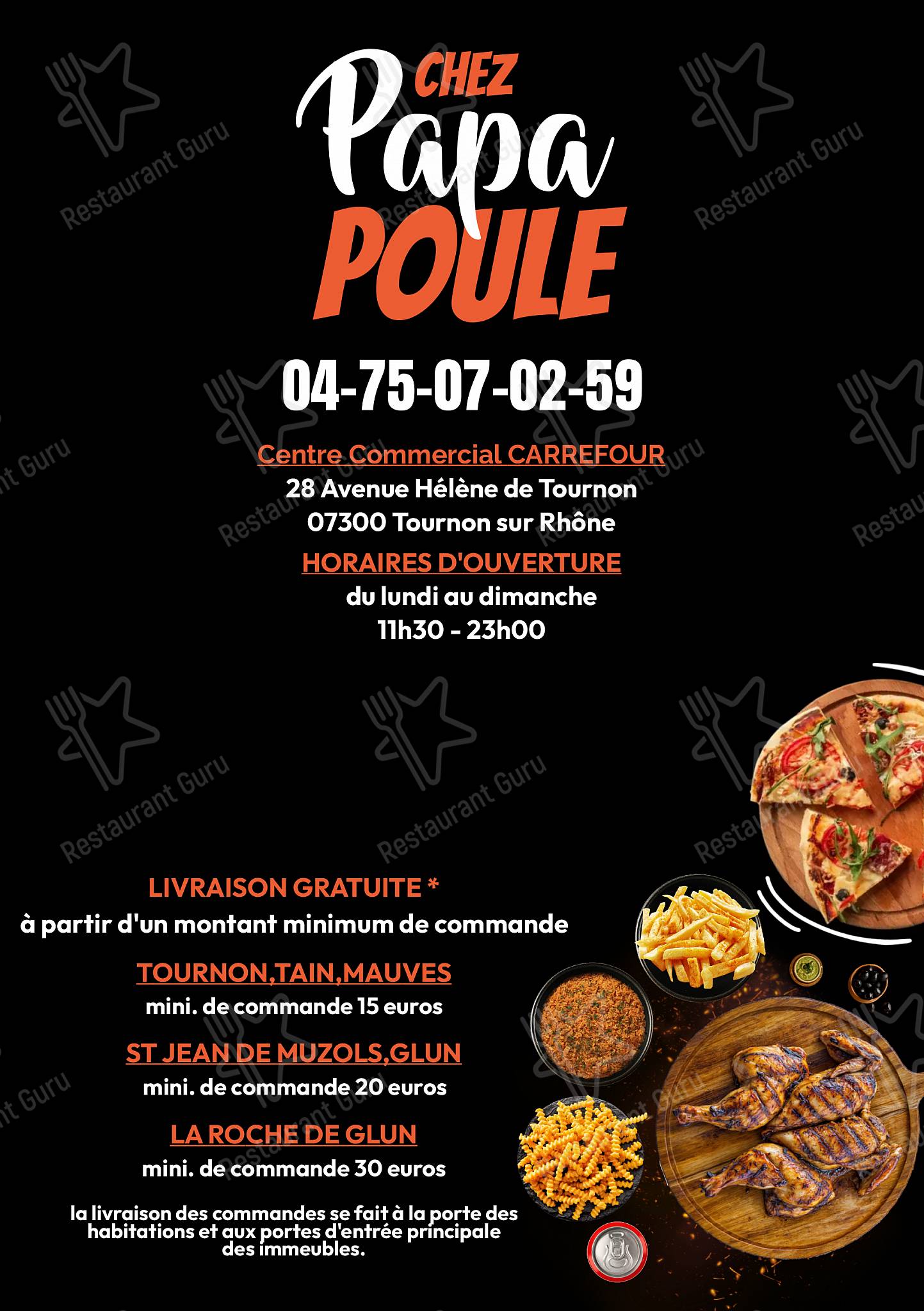 Menu de CHEZ PAPAPOULE