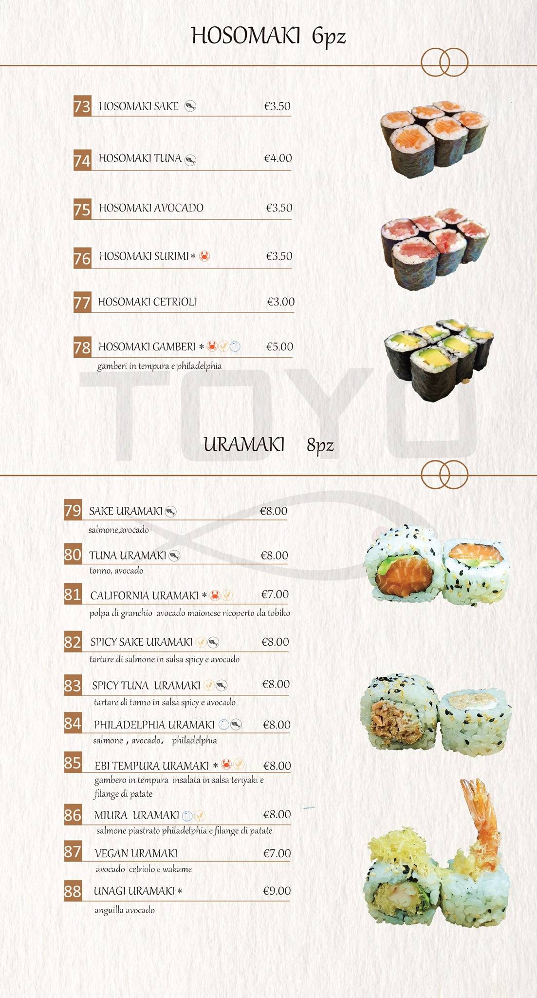 Menu di Toyo 