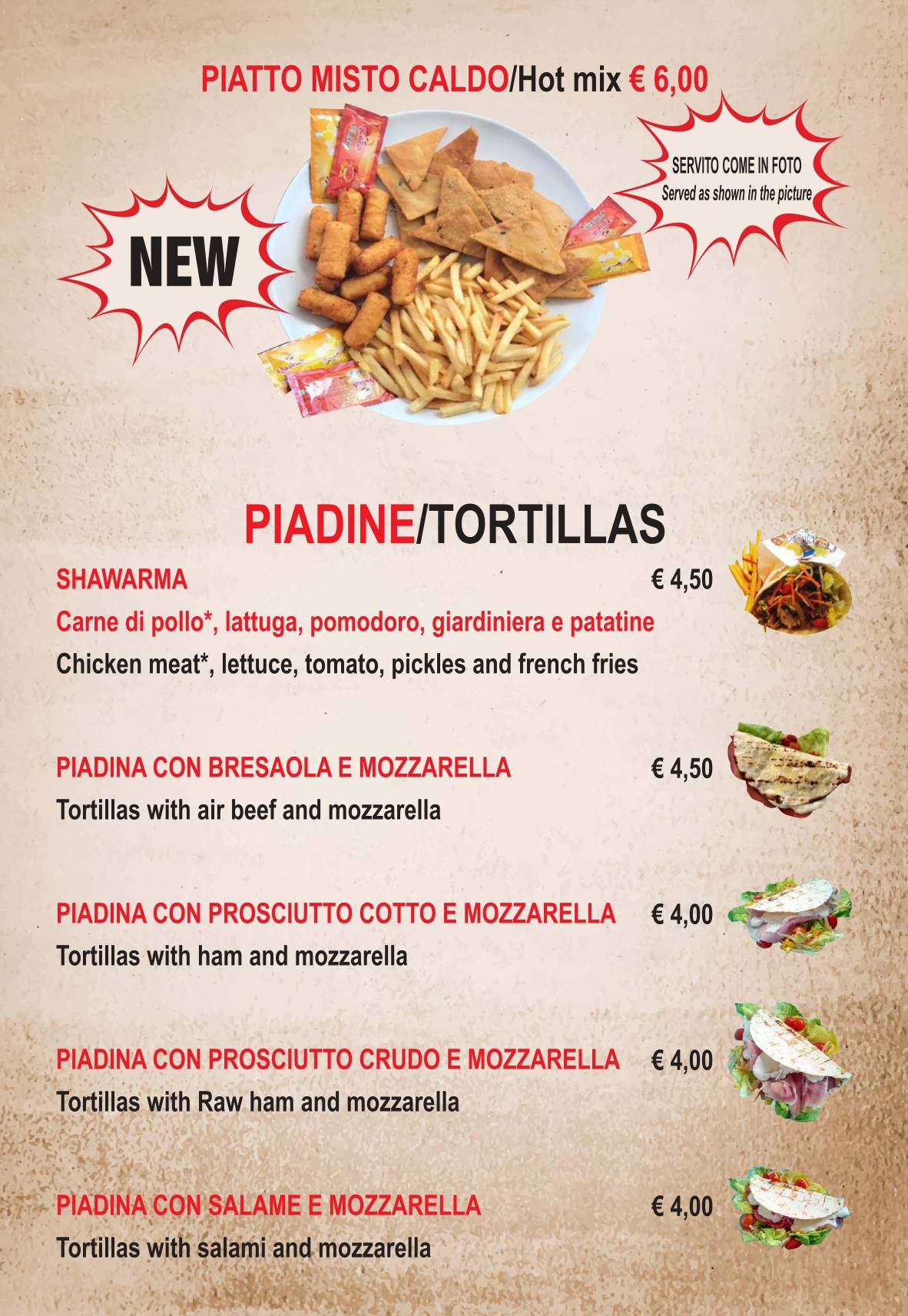 Menu di Stuzzichello Trapani 