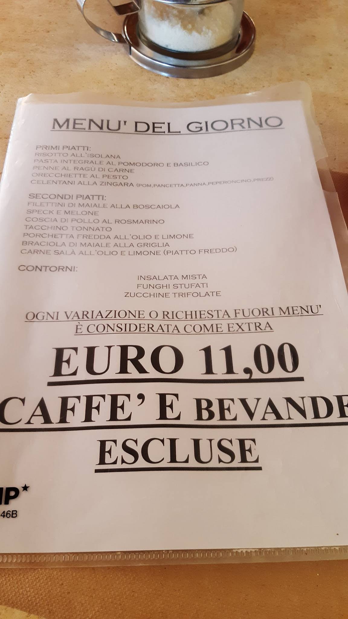 Menu di Trattoria Dai Zemei Snc Di Giacomello Francesco E C. 