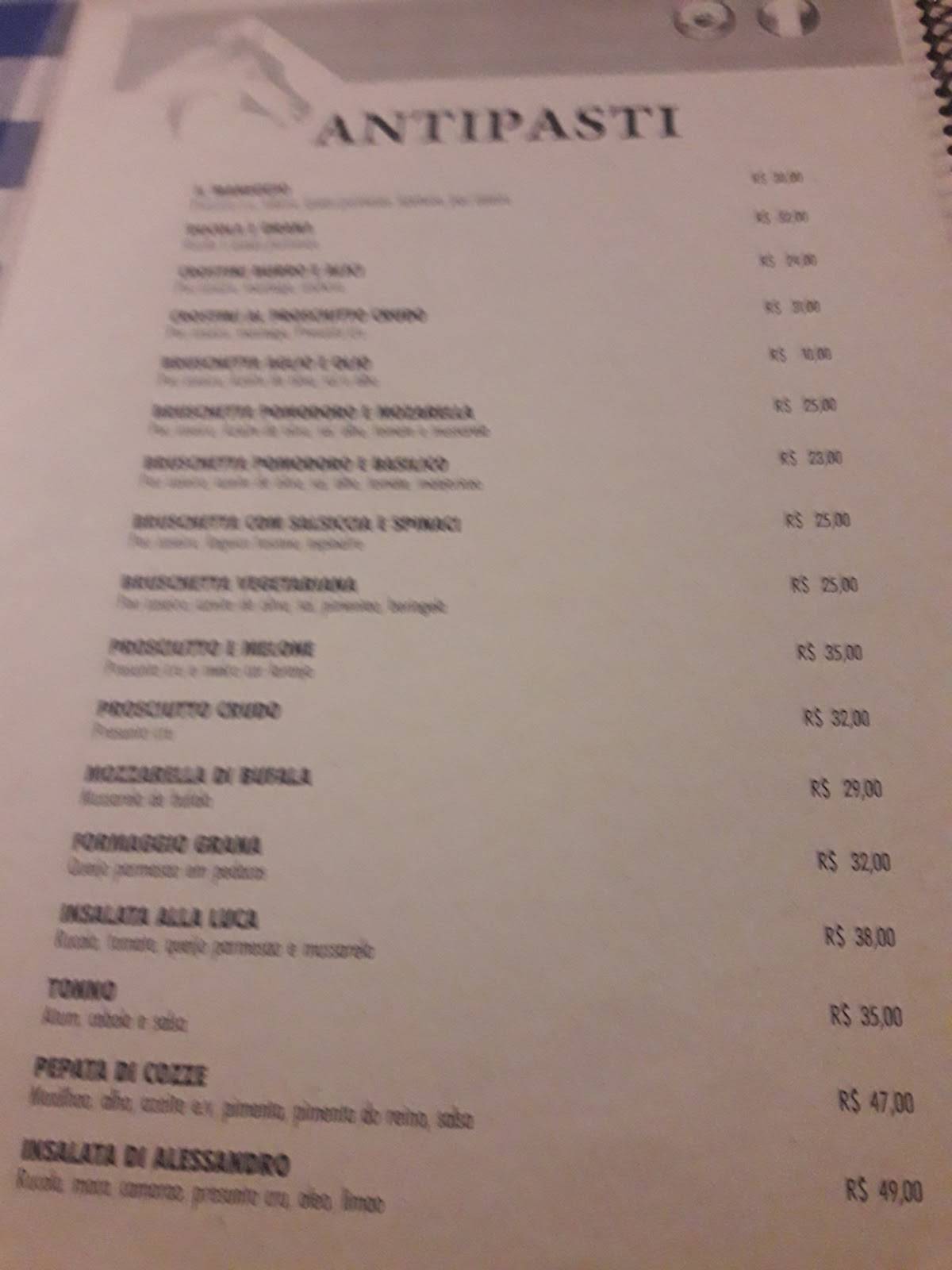 Trattoria Il Maneggio cardápio