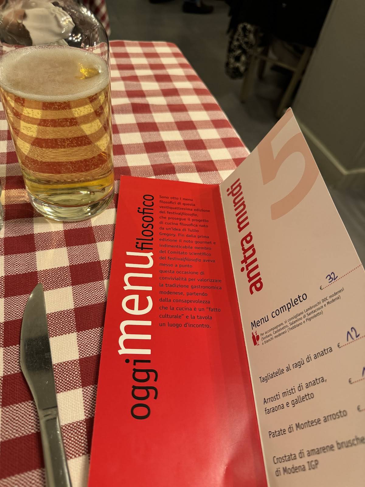 Menu di Trattoria San Pietro 