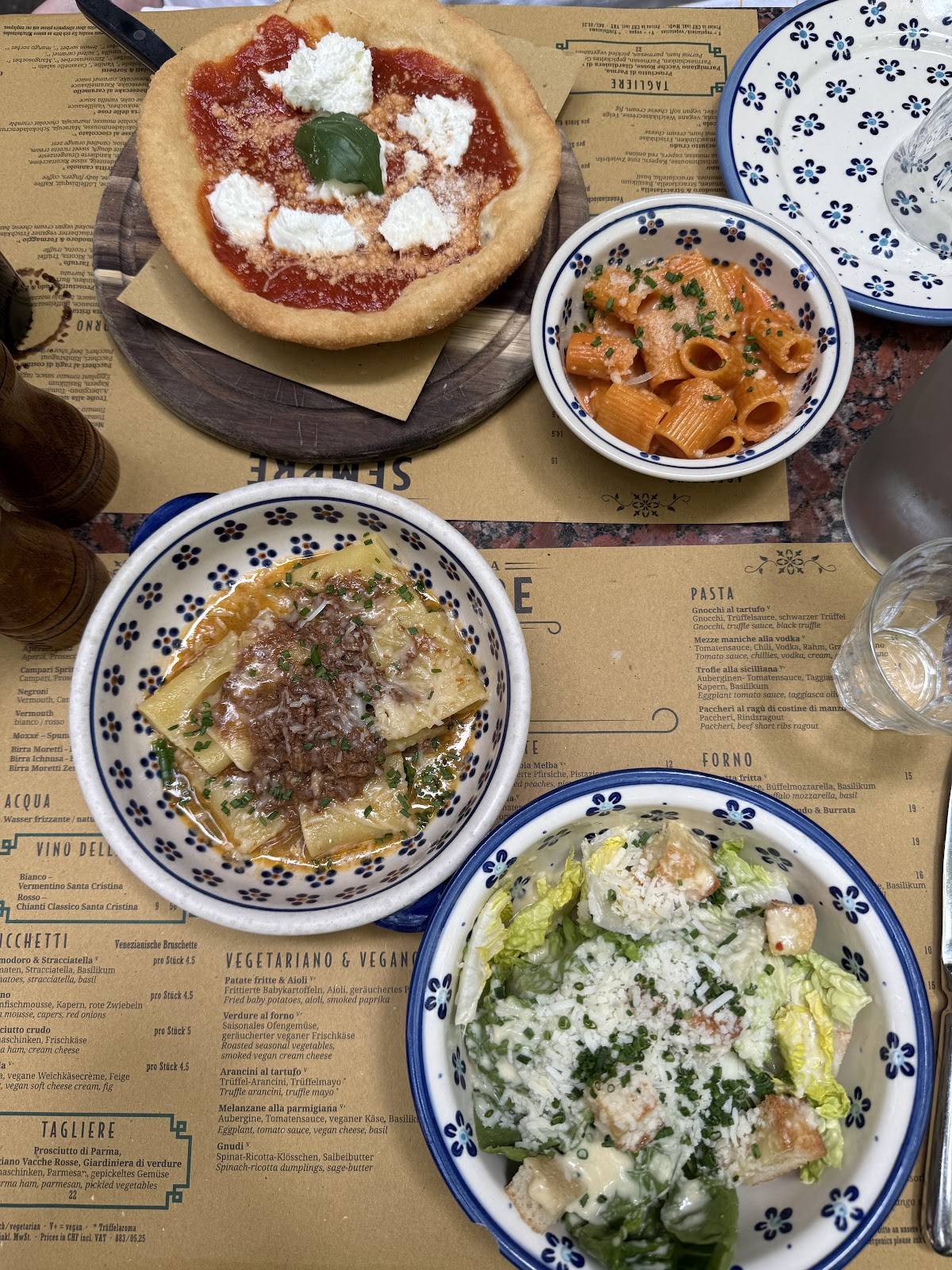 Menu di Trattoria Sempre Zürich 