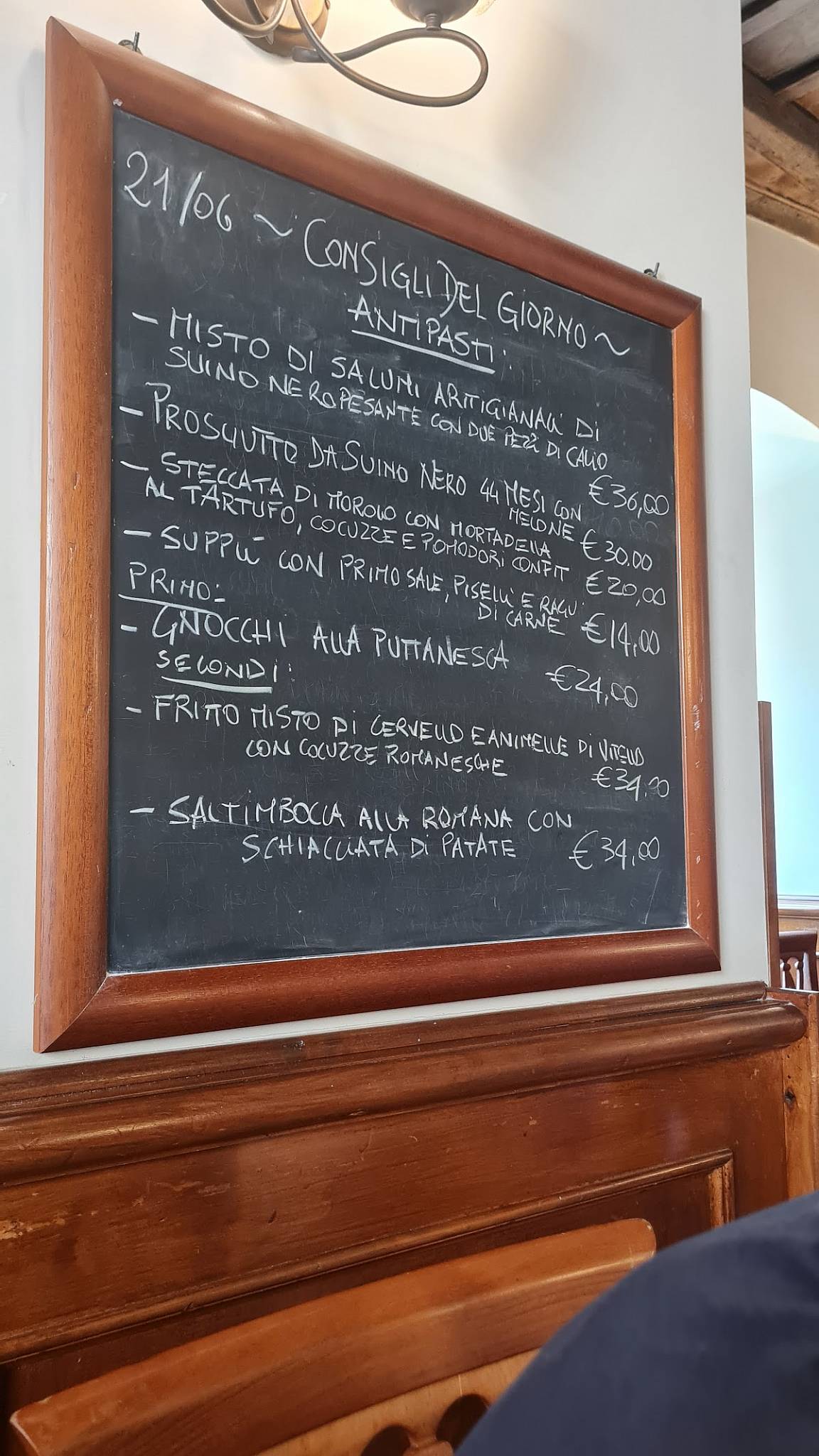 Menu di Trattoria Sora Lella 