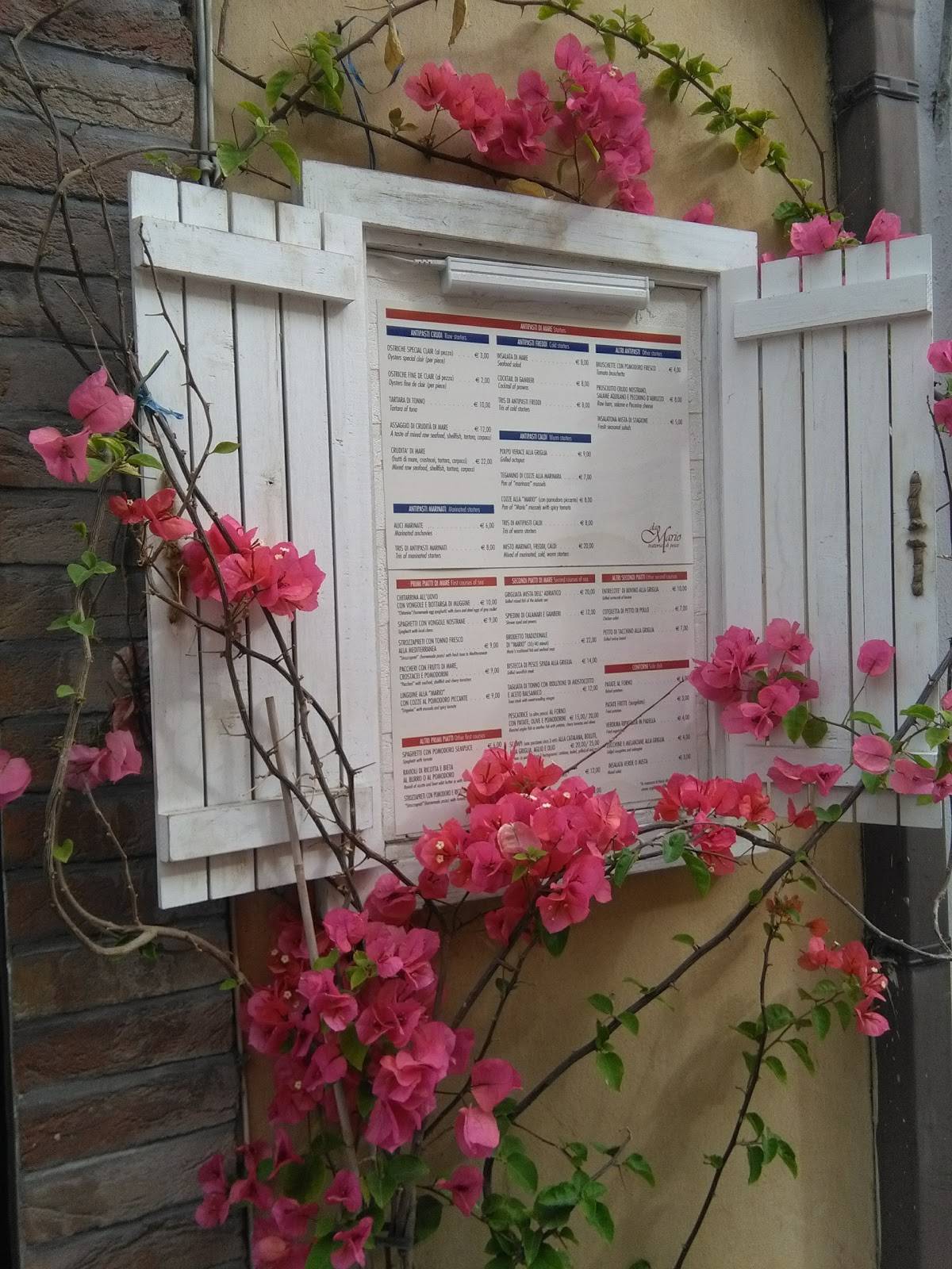 Menu di Trattoria di Pesce da Mario 
