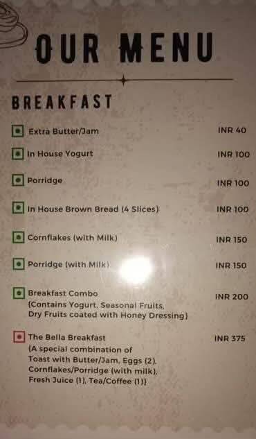 Trattoria italian restaurant menu