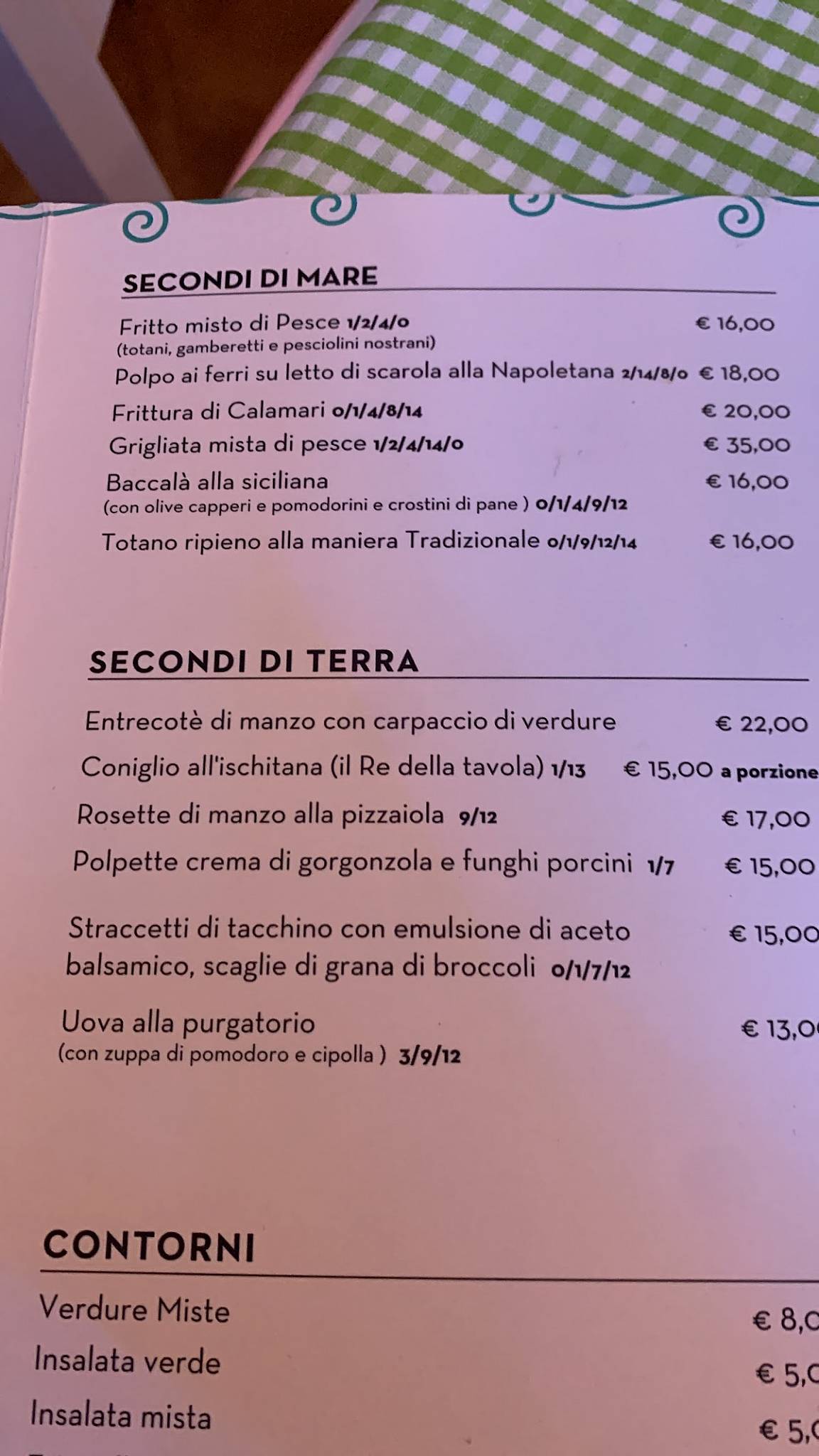 Menu di Trattoriva (sapori Ischitani) 