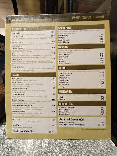 Truffles - Kalyan Nagar menu