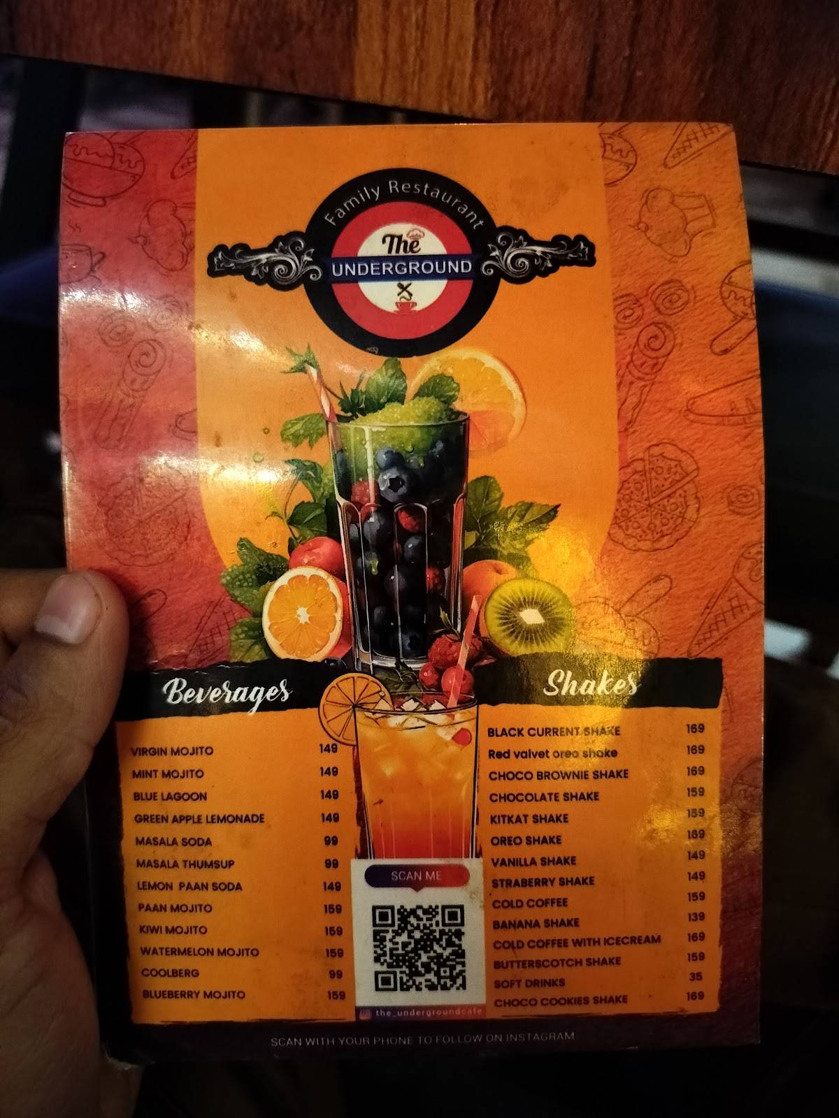 Underground Cafe & Restaurant - Restaurant And Cafe menu