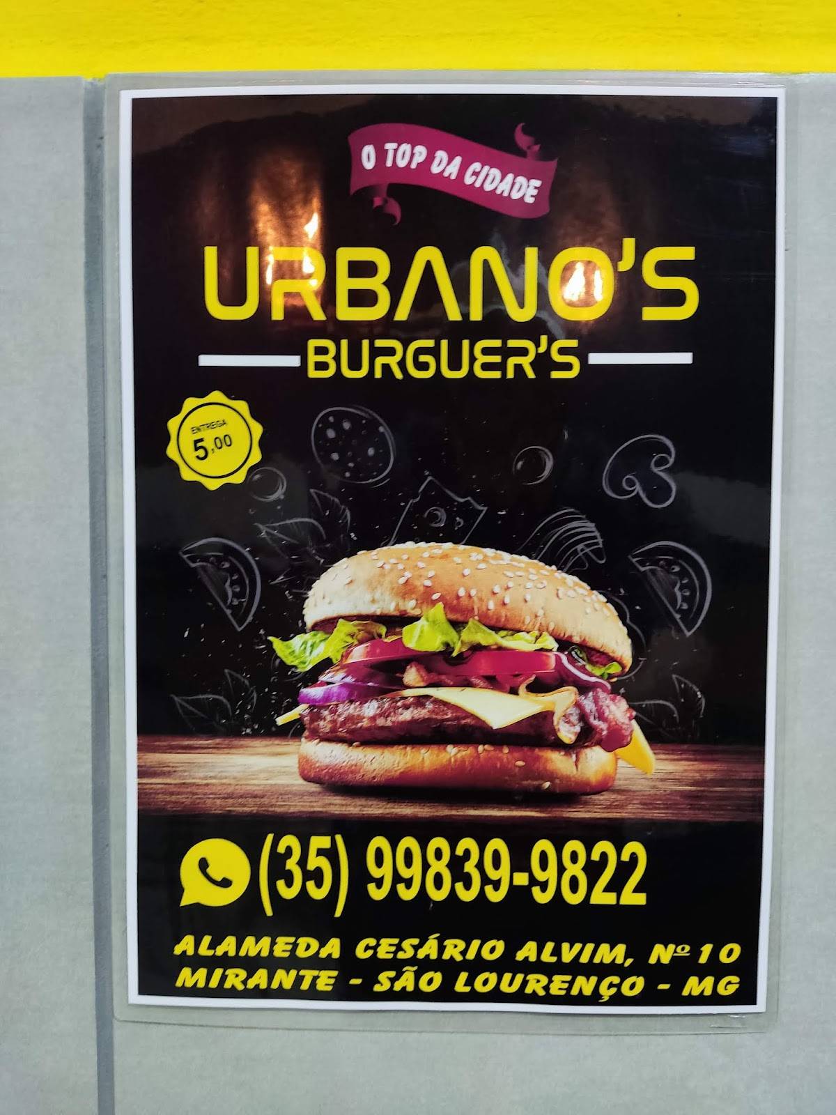 Menu Em Urbanos Burguers A A S O Louren O Mg Hamb Rguer Lanche