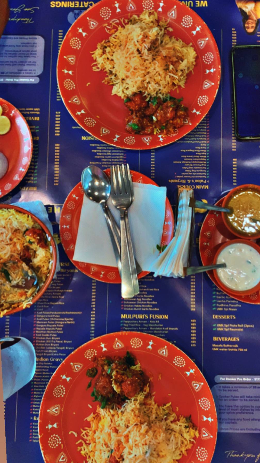 Usha Mulpuri's Kitchen menu