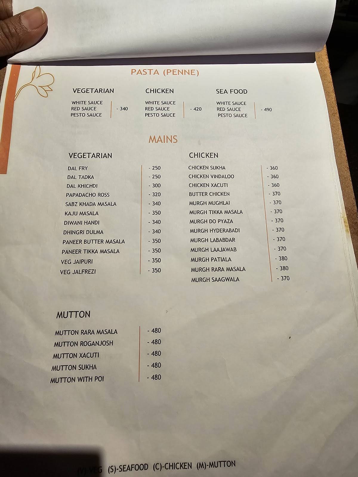 VIDA menu