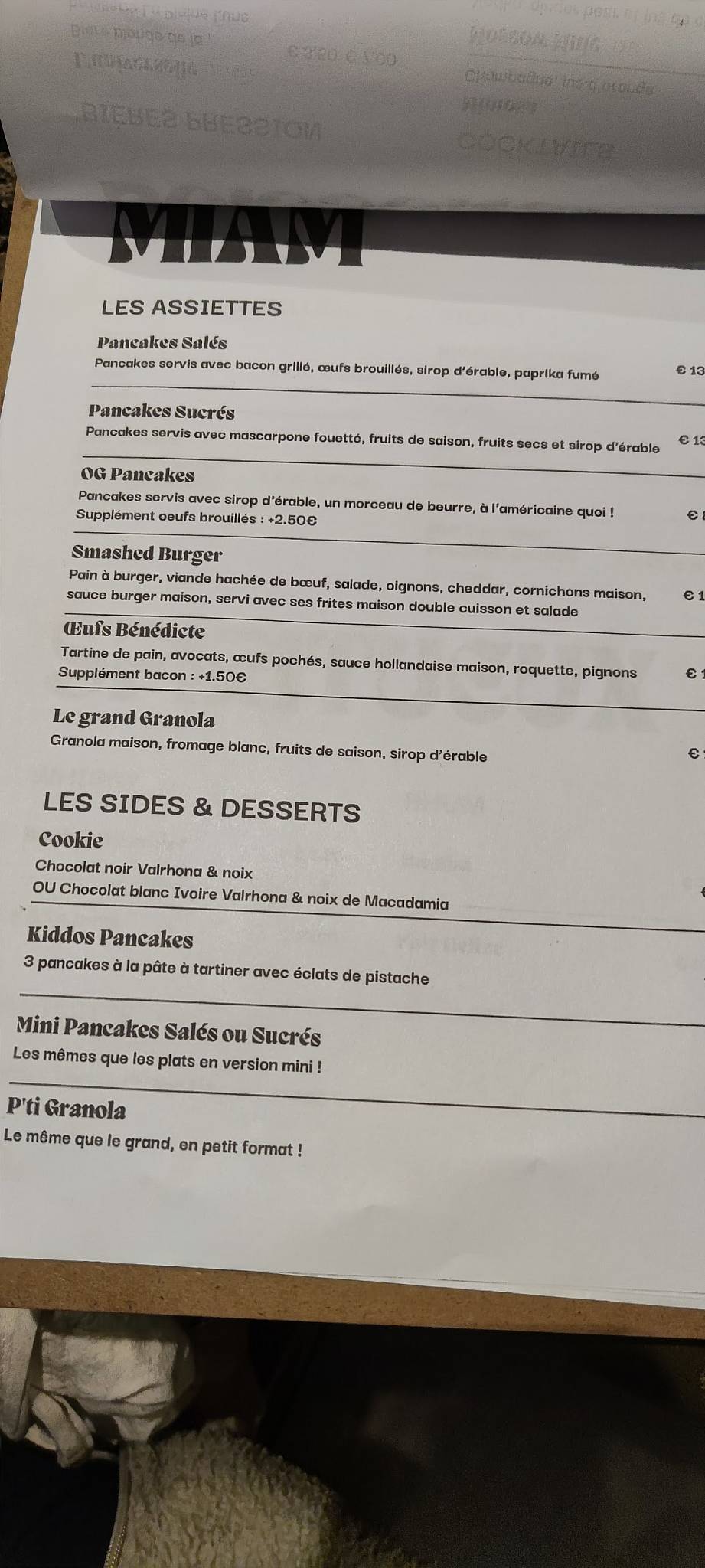 Menu de Fludo