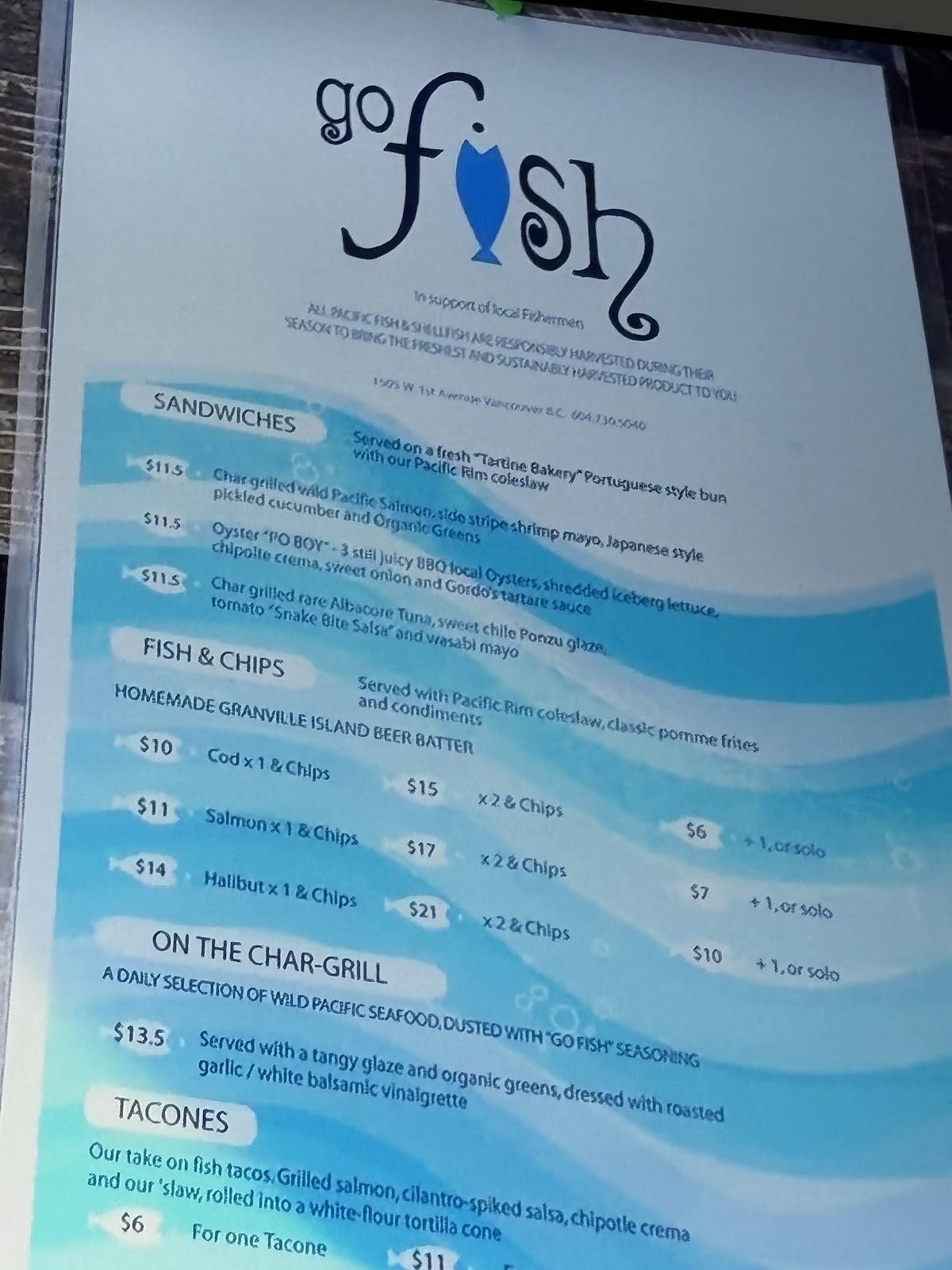 Menu de Go Fish