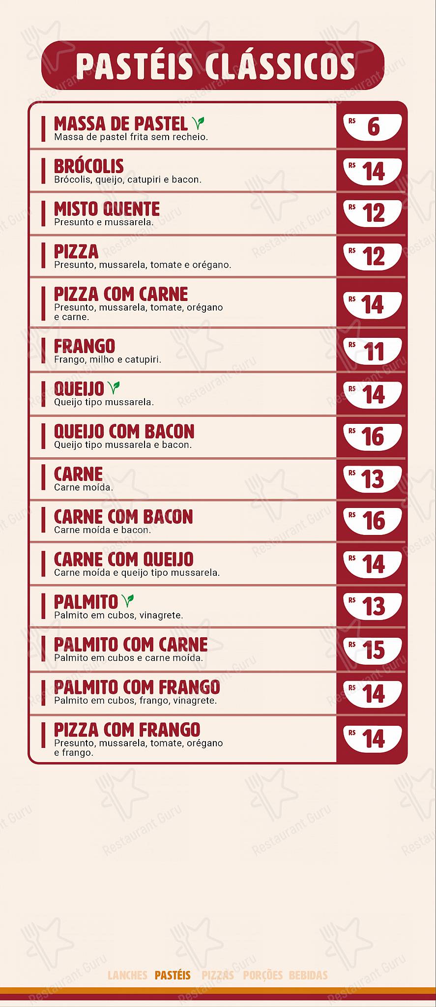 Varola Lanches e Restaurante, Marmitaria menu - refeições e bebidas