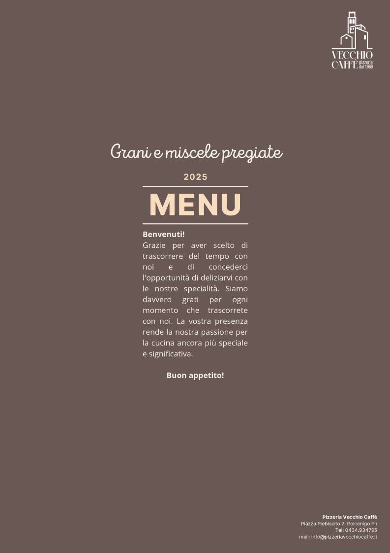 Menu di Pizzeria Vecchio Caffé 