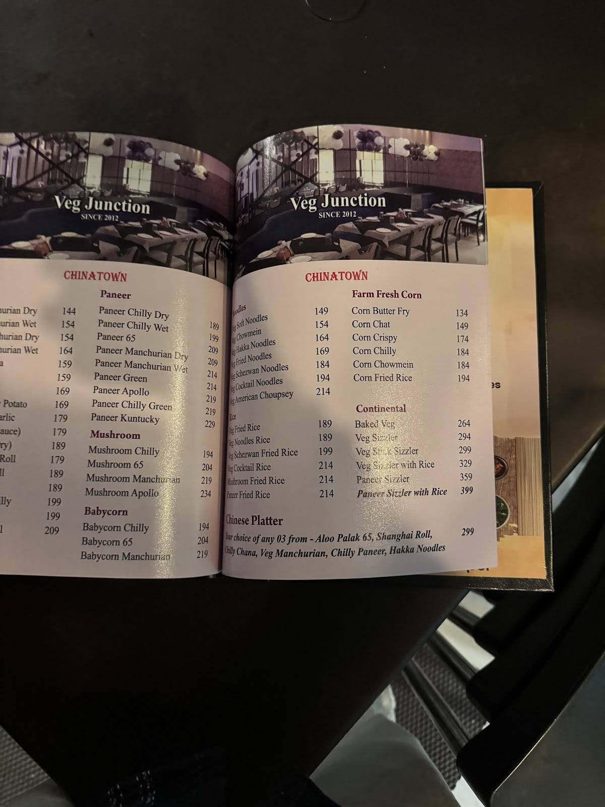 Veg Junction menu