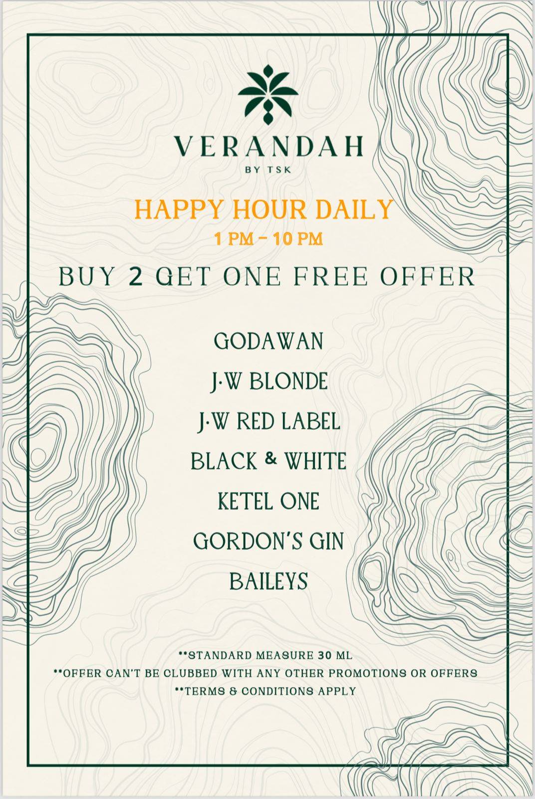 Verandah By TSK Secunderabad menu