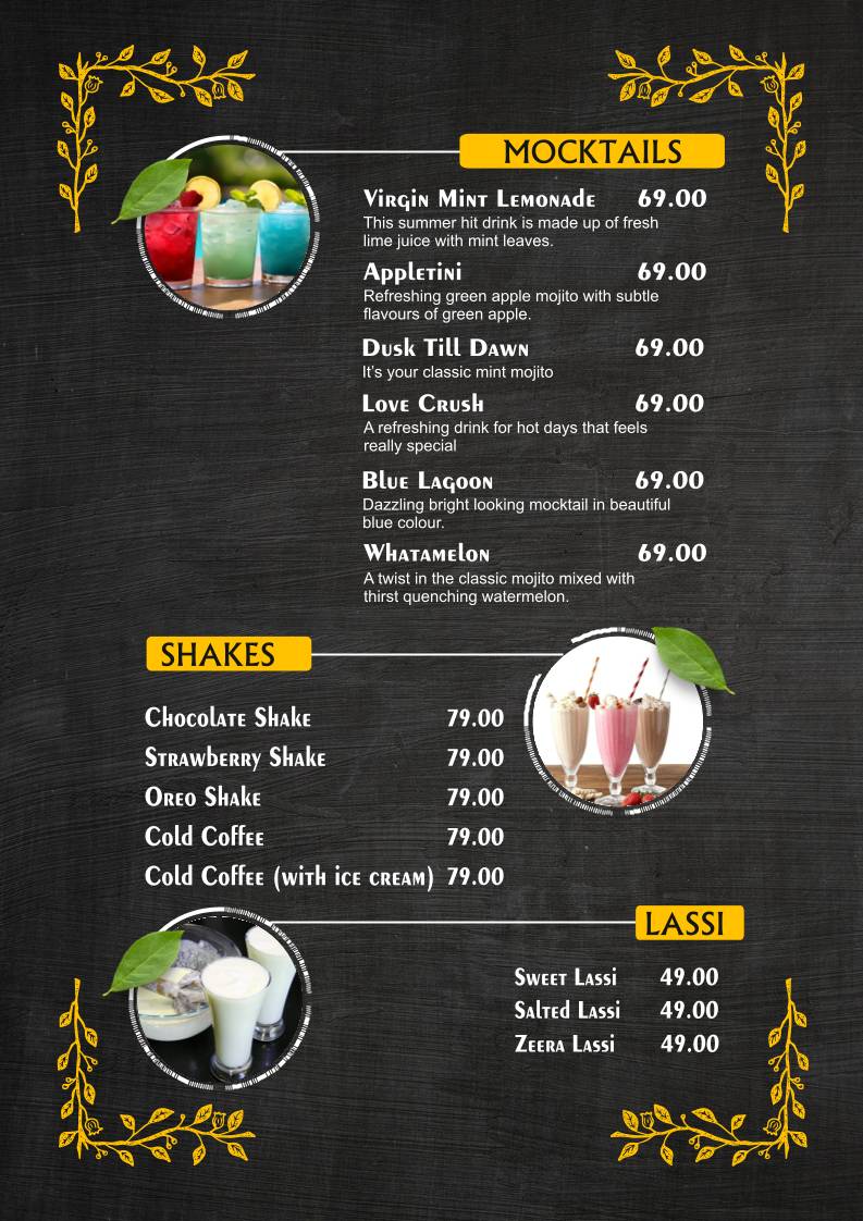 Vimpis - Best Family & Buffet Restaurant in Jammu menu