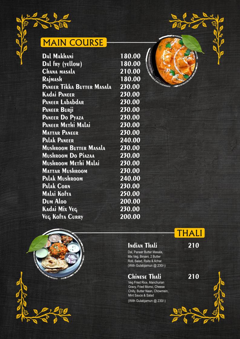 Vimpis - Best Family & Buffet Restaurant in Jammu menu