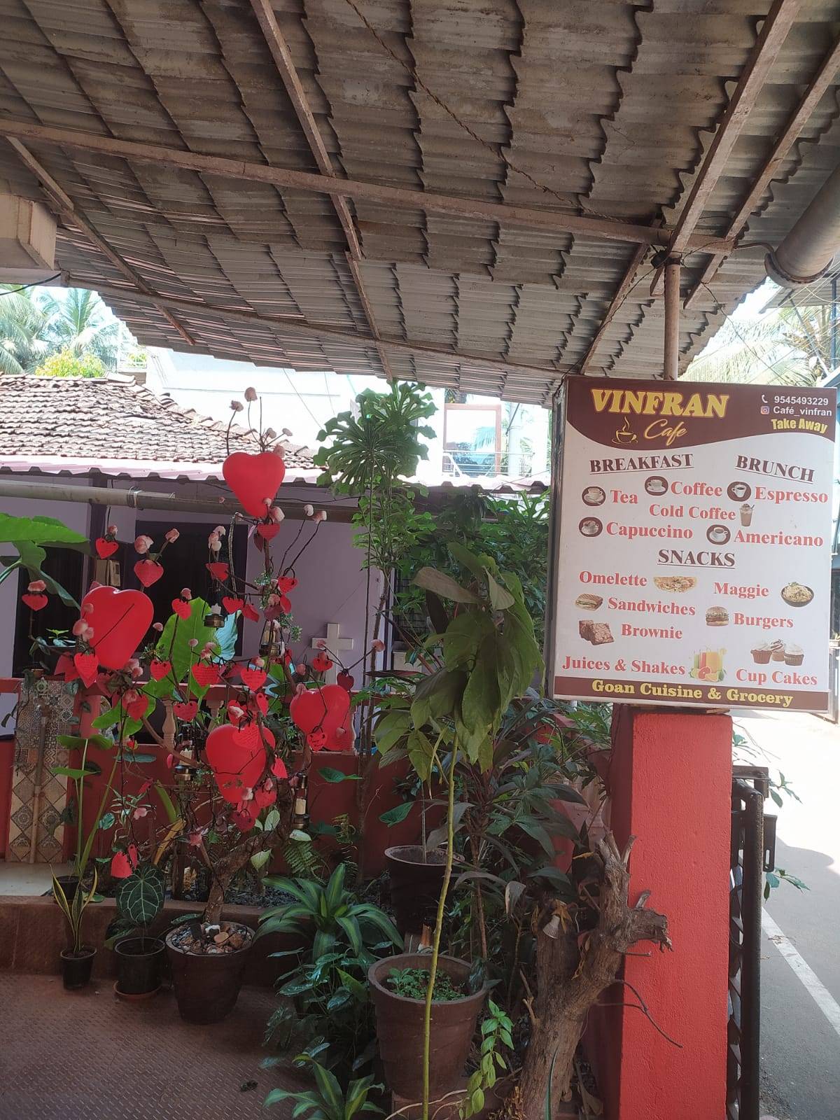 Vinfran Cafe menu