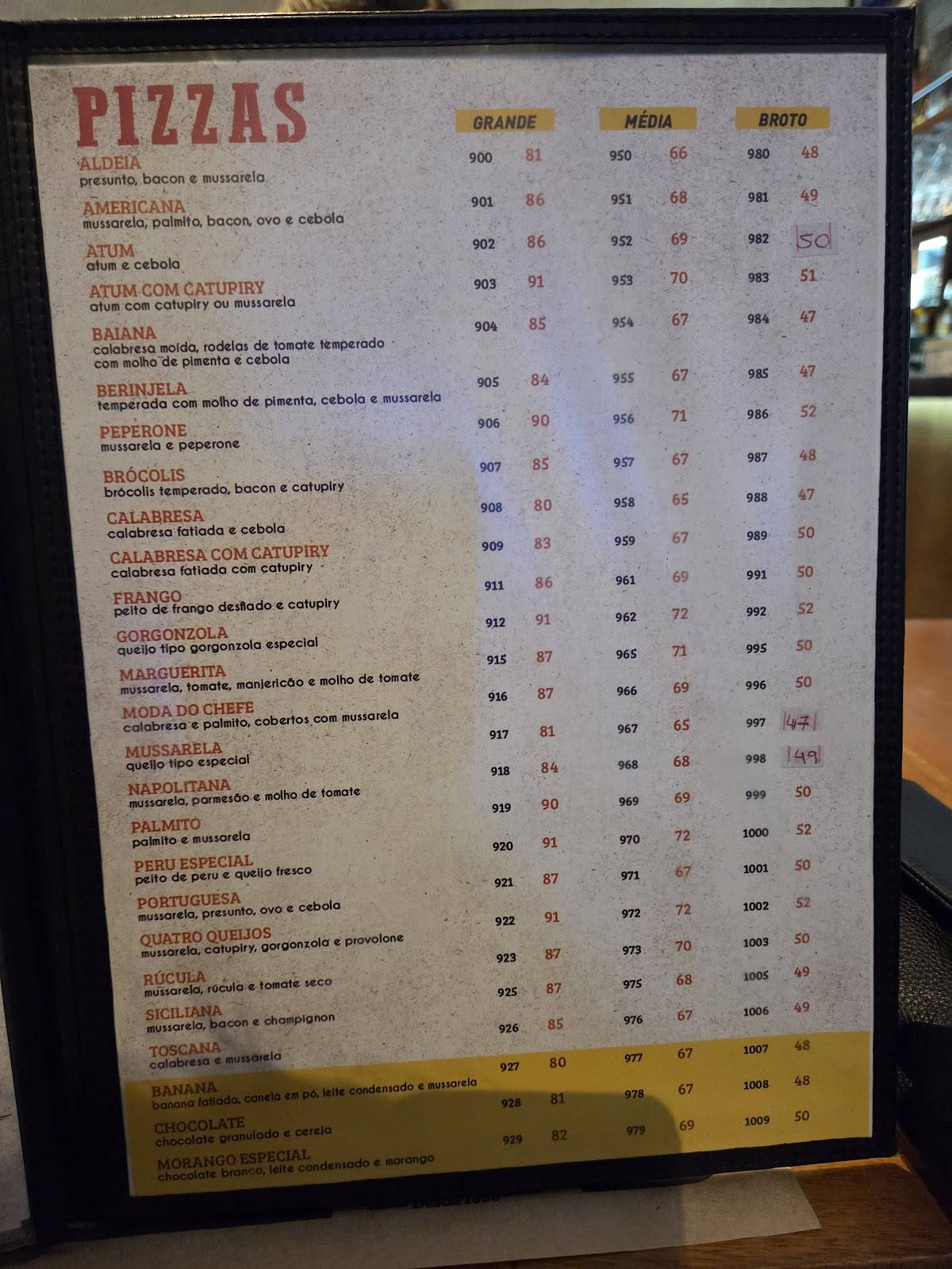Violeta Bar e Restaurante cardápio