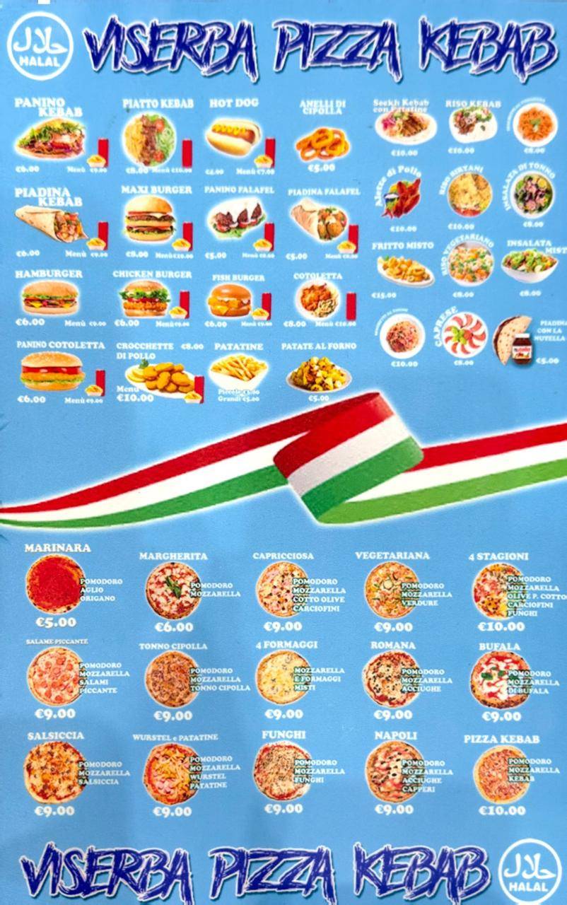 Menu di Viserba Pizza Kebab 