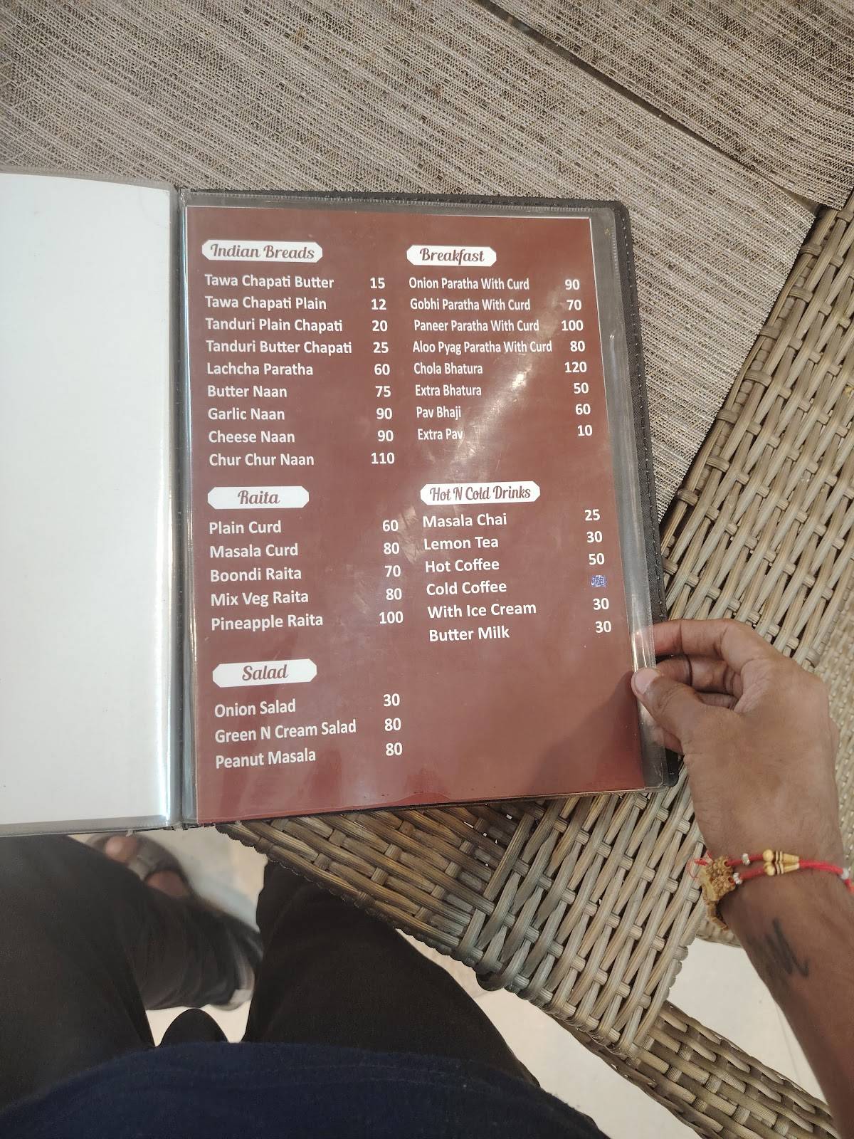 The Marwar Cafe & Restaurant menu
